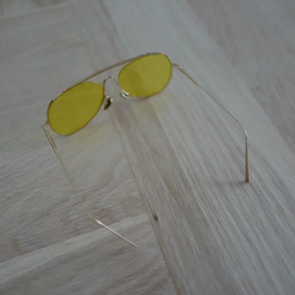 Acne Studios Large Yellow Spitfire Sunglasses